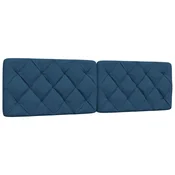 Vidaxl Blazina za vzglavje modra 180 cm blago