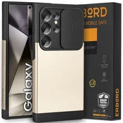 Overboard Ovitek MagProtect Cam Slider Armor za Samsung Galaxy S24 Ultra, MagSafe, zlat