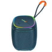 LINQ LinQ, Mini Brezžični Zvočnik Bluetooth 5W Vodoodporen IPX6 z LED Osvetlitvijo, Modra, (5000250485)