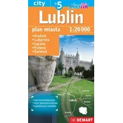 shumee Zemljevid mesta Lublin v merilu 1:20 000, plastični Demart