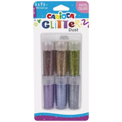 Carioca: Glitter Dust 6-delni set bleščic v prahu v lončkih - Pastelne barve