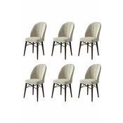 HANAH HOME Set 6 stolica Ritim Cream Brown