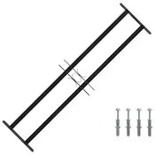 Rešetka za prozor 115 x 30 cm Celik s prahom premazan Crna