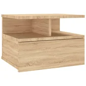 Vidaxl Stenska nočna omarica sonoma hrast 40x31x27 cm inženirski les