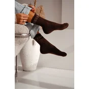 Milena Womens Socks Pôlfrotte UNIQUE Seamless MOON Chocolate