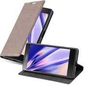 Cadorabo Cadorabo Ohišje, združljivo z Sony Xperia Z5 v kavovinsko rdeča - Zaščitni ovitek z magnetnim zapiranjem, stoječo funkcijo in režo za kartice, (20549230)