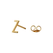 Pozlačeni srebrni uhan Design Letters
