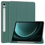 Etui Techsuit Flex Trifold z držalom za pisalo za Samsung Galaxy Tab S9 FE/S10 FE - green