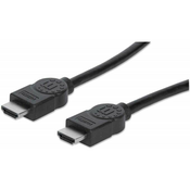 Manhattan HDMI priključni kabel [1x VDMI-vtič - 1x VDMI-vtič] 1 m črne barve Manhattan