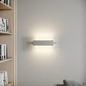 Quitani LED stenska svetilka Lole, aluminij, 59 x 29 cm, steklo - Dnevna soba/jedilnica - Sodobni - aluminij mat, satiniran - Kovina