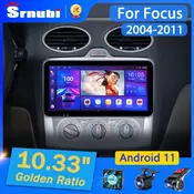 Srnubi 10.3” Android 11 Car Radio For Ford Focus Mk2Mk3 Exi MT AT 2004-2011 Multimedia Player 2 din Carplay Stereo DVD Head Unit
