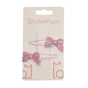 Lillo&Pippo šnalice za kosu mašna 2/1 glitter