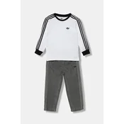 adidas Komplet bluza in hlače Denim JW5312 Bela Regular Fit