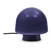 Temno modra namizna svetilka s steklenim senčilom (višina 20 cm) Reig – Kave Home
