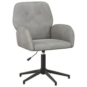 vidaXL vrtljiva pisarniška stol 54 x 55 x 90 cm Svetlo siva Žamet