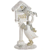 Novogodišnja figura guska i poštansko sanduce 19cm ( 10027965 )
