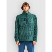 Billabong Boundary Mock Neck Half-Zip Fleece Sweater smoke pine