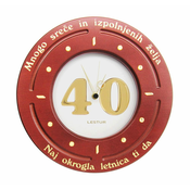 LESTUR Stenska darilna ura Okrogla letnica 40, darilna ura, lesena ura, stenska ura, okrogla obletnica, letnica, darilo, darilo za moške, darilo za ženske, Slovenija