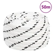 Vidaxl Delovna vrv bela 18 mm 50 m poliester