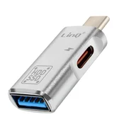 LINQ LinQ, OTG USB in USB C na USB C Kompaktni adapter, Srebrna, (5000220186)