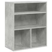 Vidaxl Knjižna omara betonsko siva 60x30x71,5 cm inženirski les