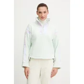 Dukserica od flisa Helly Hansen IMPERIAL boja: zelena, bez uzorka, 49581