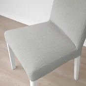 STRANDTORP / BERGMUND Sto i 6 stolica, bela/Orrsta svetlosiva, 150/205/260 cm