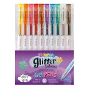Komplet 10 gel pisal Colorino z bleščicami