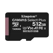 Memorije kartice KINGSTON SDCS2/512GB/microSD/512GB/Class U1/100MB/s-85MB/s+adapter