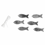 Rayher. Okraski ribice z vrvico, 2m vrvice+6 ribic