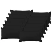 Vidaxl Prevleka za blazino 12 kos HOUTEN Črna 40 x 80 cm Lažni lanu