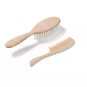 BabyOno Krtača in glavnik za lase - supersoft, bež