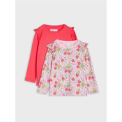 Sinsay - Pamučne majice 2 pack - roze