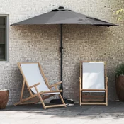 Vrtni suncobran Antracit 294 x 150 x 223 cm Poliester i celik