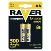 Baterija RAVER SOLAR polnilna HR6 AA 2 blister 2/1