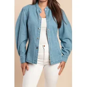 Denim jakna z gumbi, modra
