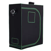 OUTSUNNY Hidroponski šotor v oxford 600D s 3 nastavljivimi zračnimi odprtinami in oknom, hidroponski rastlinjak za gojenje z odprtino za notranje kable, 120x60x150 cm, črn
