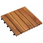 vidaXL Tla za teraso 20 pcs Rjava 30 x 30 cm Akacijevo trdo leseno