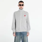 Mikina Comme des Garçons PLAY Sweatshirt Red Emblem Knit UNISEX Top Grey XS