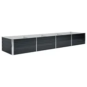 Vidaxl Visoka greda antracitna 320x80x45 cm pocinkano jeklo