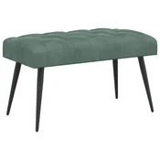 Vidaxl Klop s gumbnim oblazinjenjem Morsko zelena 80 x 40 x 46 cm