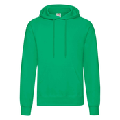 Green Mens Hooded Sweat Fruit of the Loom
