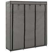 vidaXL 282456  Wardrobe with Compartments and Rods Grey 150x45x175 cm Fabric