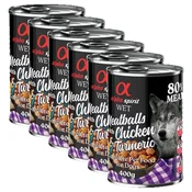 Alpha Spirit Mesne kroglice - piščanec s kurkumo 6 x 400 g