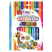 Barvice trikotne JUMBO 12 kom + strgalo