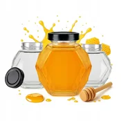 shumee 5x GUCIO stekleni kozarci 380 ml za MED, marmelado, smetano in darilne 3D kozarce