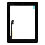 Apple iPad 3, iPad 4 - steklo na dotik + gumb Domov (črna)