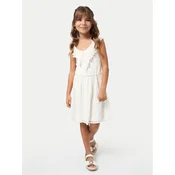 Mayoral Poletna obleka 6960 Bela Regular Fit