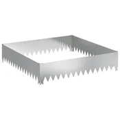 Vidaxl Robovi trave 100 x 100 x 20 cm Jeklo Srebrna