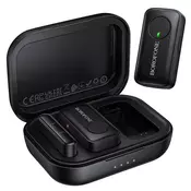 Borofone BFK17 brezžični lavalier mikrofon USB-C, črn
